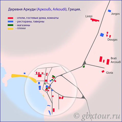 Карта Аркуди (Arkoudi), Западная Греция, Греция