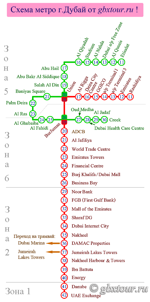 метро Дубая схема