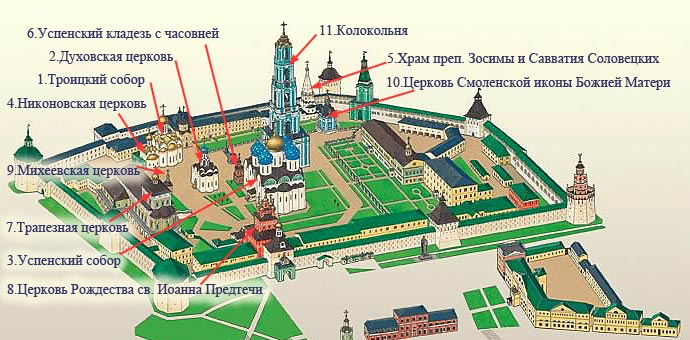 Где находится замок собор Троице-Сергиева лавра.